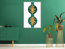 Poster - Gilded Oak Leaves  - wit