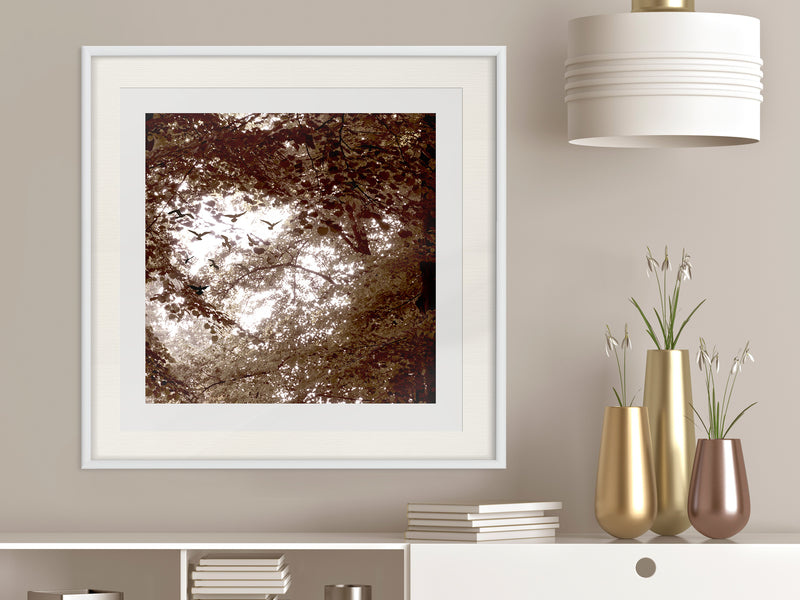 Poster - In the Shade of Trees  - wit passepartout