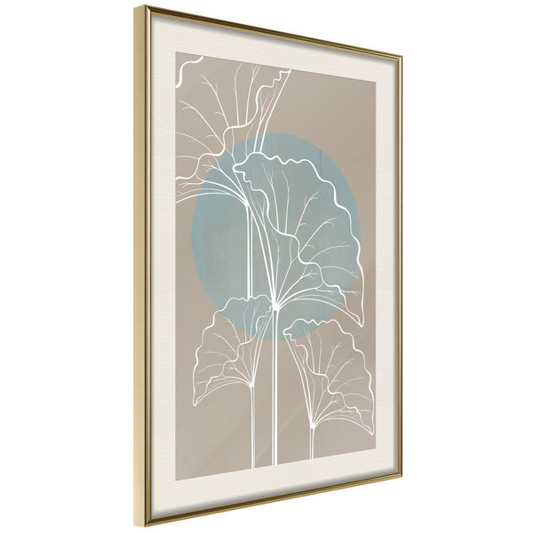 Poster - Miraculous Plant  - goud passepartout