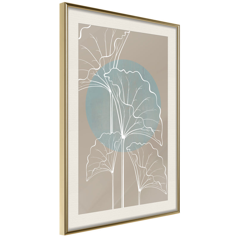 Poster - Miraculous Plant  - goud passepartout