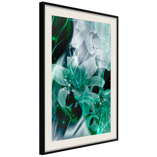 Poster - Poisonous Flowers  - zwart passepartout