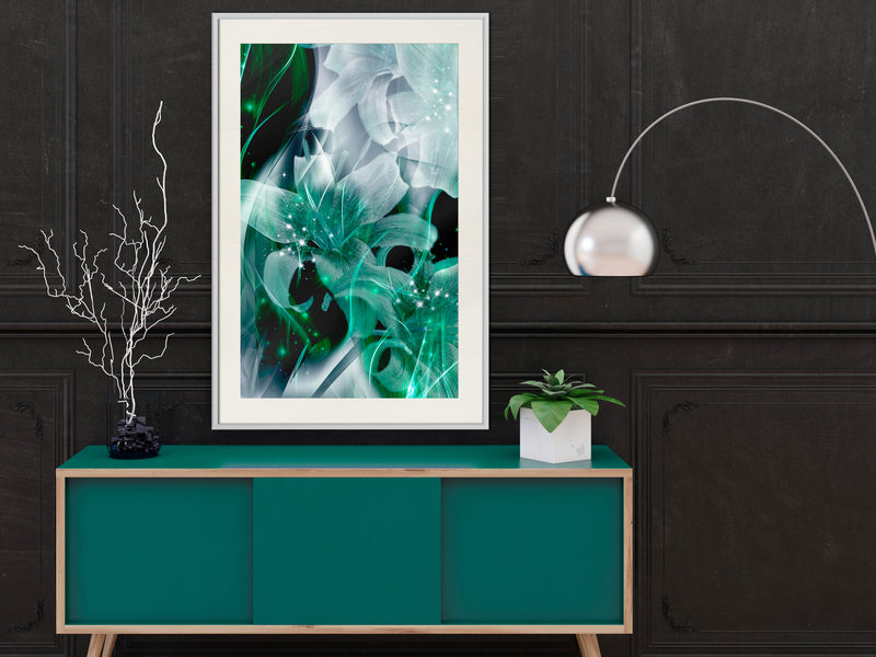 Poster - Poisonous Flowers  - wit passepartout