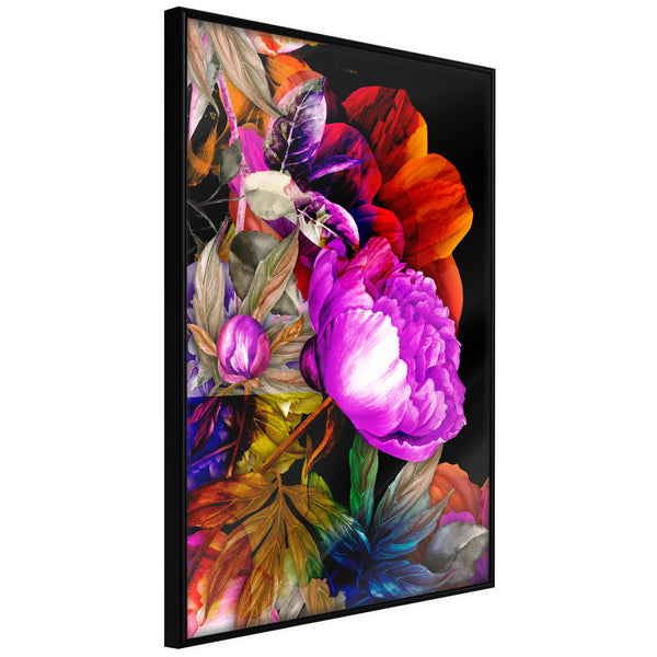 Poster - Flower Sonata  - zwart