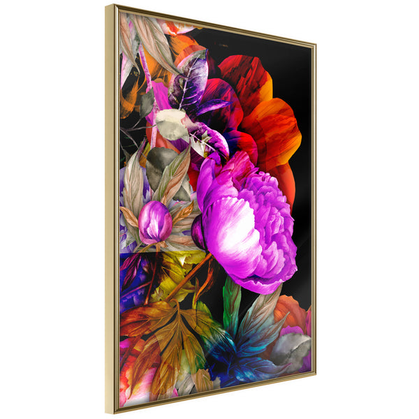 Poster - Flower Sonata  - goud