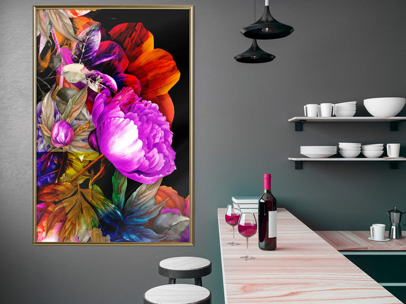 Poster - Flower Sonata  - goud