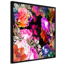 Poster - Flower Sonata (Square)  - zwart