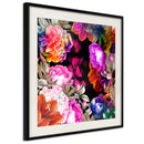 Poster - Flower Sonata (Square)  - zwart passepartout