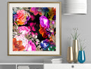 Poster - Flower Sonata (Square)  - goud passepartout