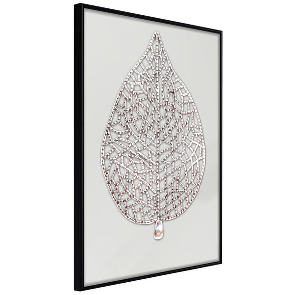 Poster - Leaf-Shaped Pendant  - zwart