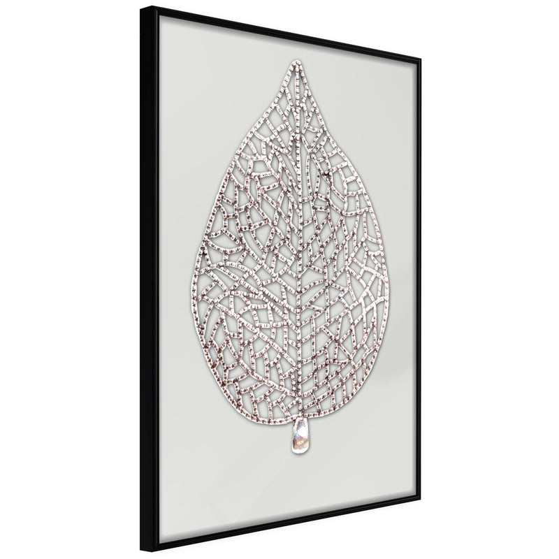 Poster - Leaf-Shaped Pendant  - zwart