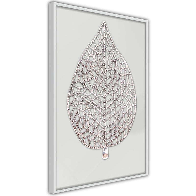 Poster - Leaf-Shaped Pendant  - wit