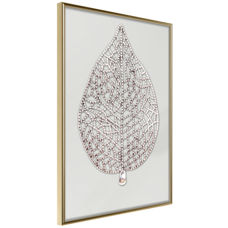 Poster - Leaf-Shaped Pendant  - goud