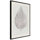 Poster - Leaf-Shaped Pendant  - zwart passepartout