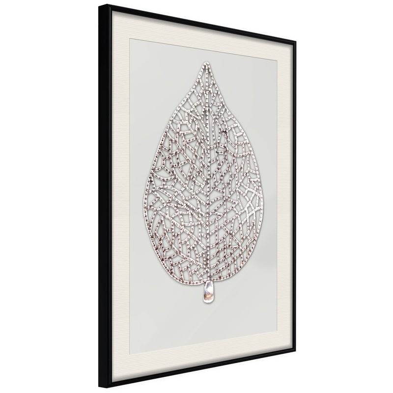 Poster - Leaf-Shaped Pendant  - zwart passepartout