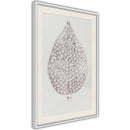 Poster - Leaf-Shaped Pendant  - wit passepartout