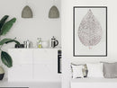 Poster - Leaf-Shaped Pendant  - zwart