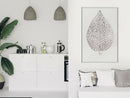 Poster - Leaf-Shaped Pendant  - wit