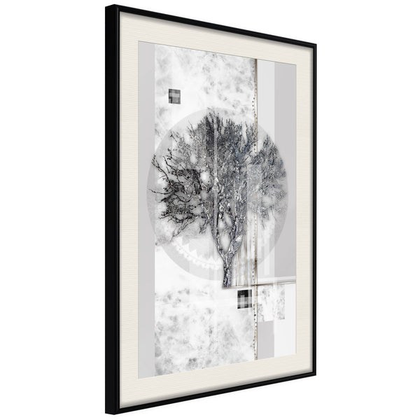 Poster - Sign of Winter  - zwart passepartout