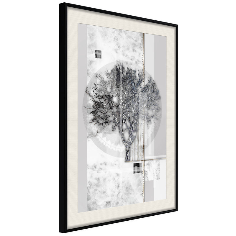 Poster - Sign of Winter  - zwart passepartout