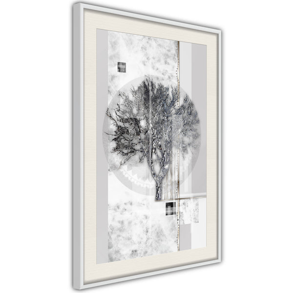 Poster - Sign of Winter  - wit passepartout