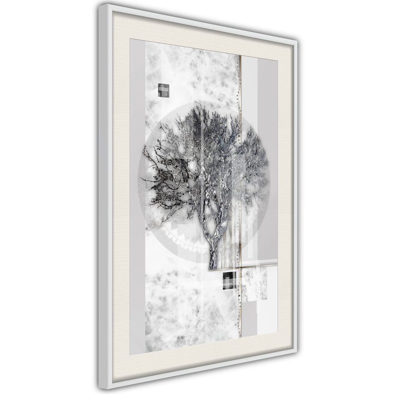 Poster - Sign of Winter  - wit passepartout