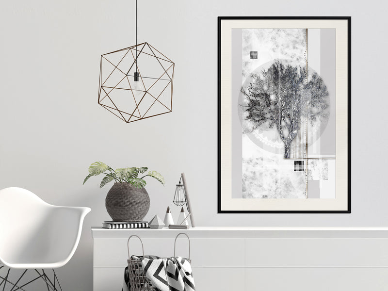 Poster - Sign of Winter  - zwart passepartout