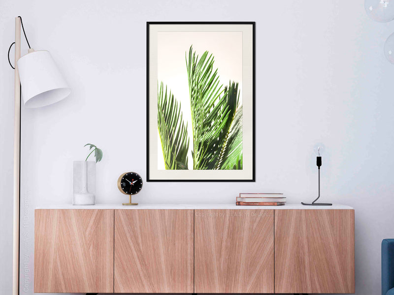 Poster - Rustling of Leaves  - zwart passepartout