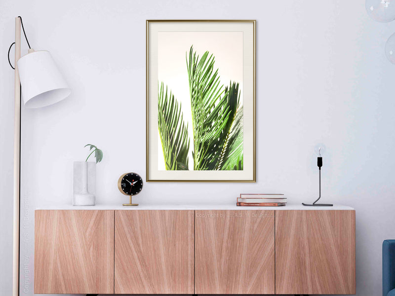 Poster - Rustling of Leaves  - goud passepartout
