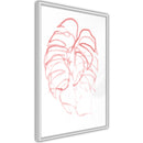 Poster - Red Leaf  - wit