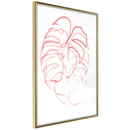 Poster - Red Leaf  - goud