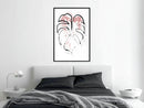 Poster - Black Leaf Outline  - zwart