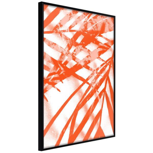 Poster - Incandescent Leaf  - zwart