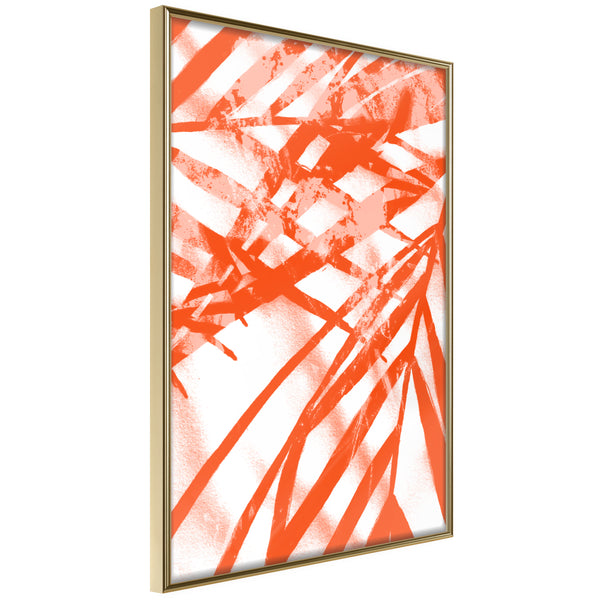 Poster - Incandescent Leaf  - goud