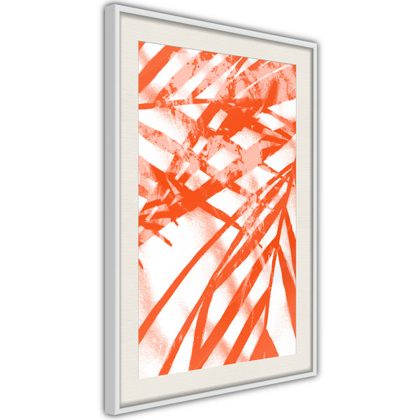 Poster - Incandescent Leaf  - wit passepartout