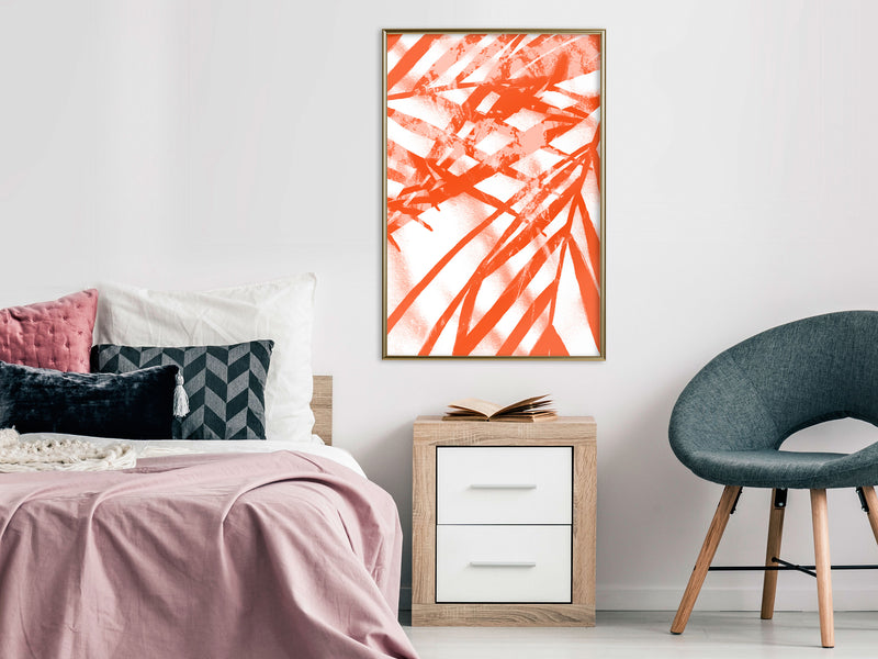 Poster - Incandescent Leaf  - goud