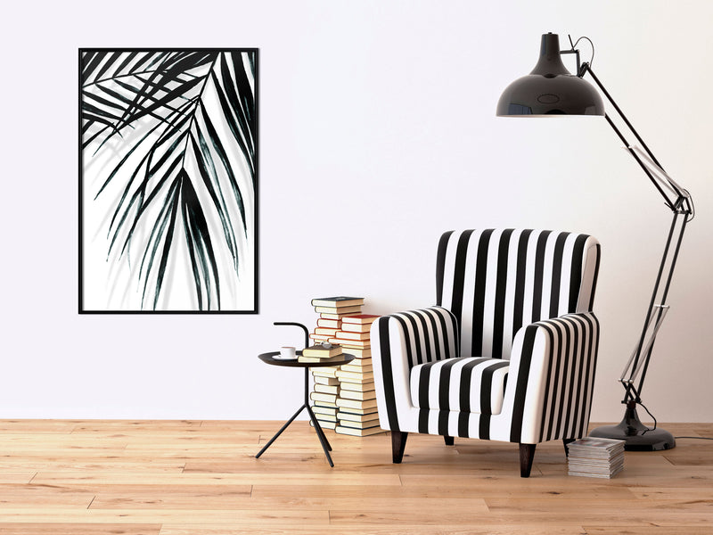 Poster - Leaf and Its Shadow  - zwart