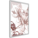 Poster - Drawn Flower  - wit