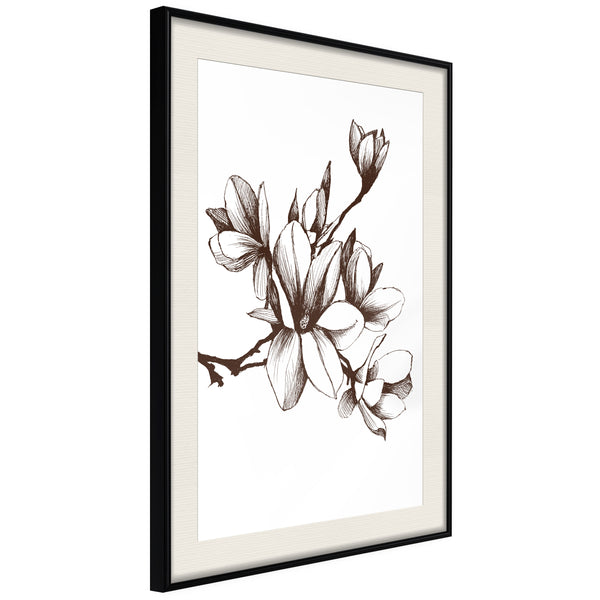 Poster - Fragrant Decoration  - zwart passepartout