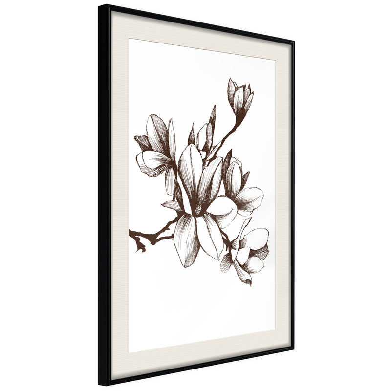 Poster - Fragrant Decoration  - zwart passepartout