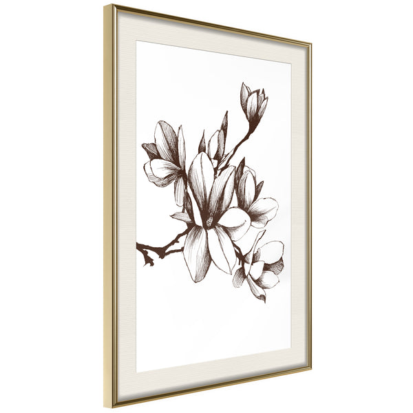 Poster - Fragrant Decoration  - goud passepartout