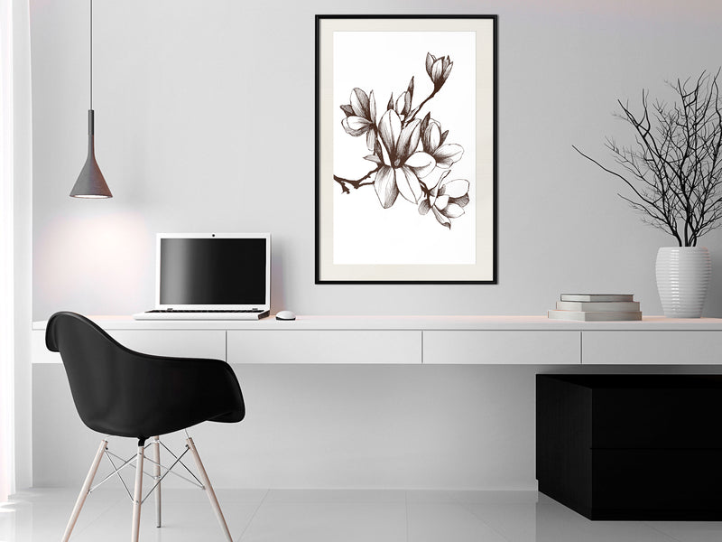 Poster - Fragrant Decoration  - zwart passepartout