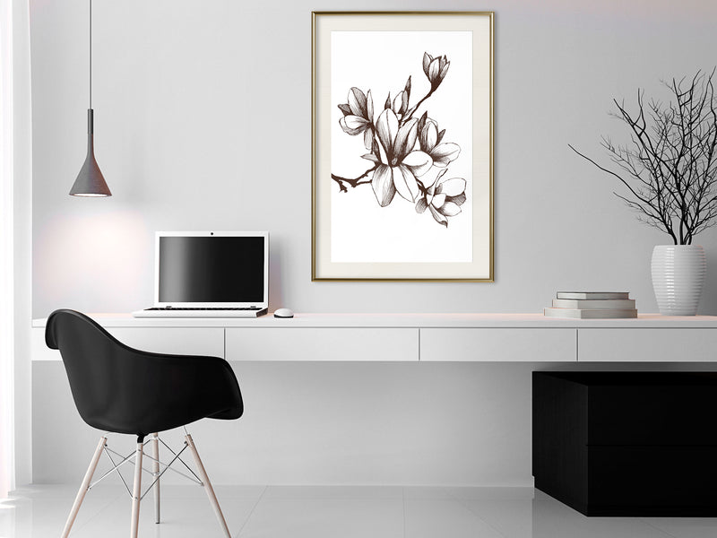 Poster - Fragrant Decoration  - goud passepartout