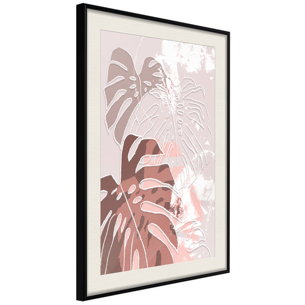 Poster - Monsteras Gathering  - zwart passepartout