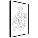 Poster - Bouquet of Leaves  - zwart