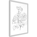 Poster - Bouquet of Leaves  - wit