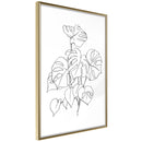 Poster - Bouquet of Leaves  - goud