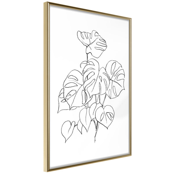 Poster - Bouquet of Leaves  - goud