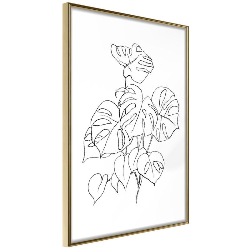 Poster - Bouquet of Leaves  - goud
