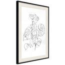 Poster - Bouquet of Leaves  - zwart passepartout
