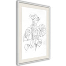 Poster - Bouquet of Leaves  - wit passepartout